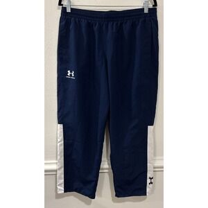 Under Armour Women's Large Blue‎ Striped Tapered Athletic Track Pants